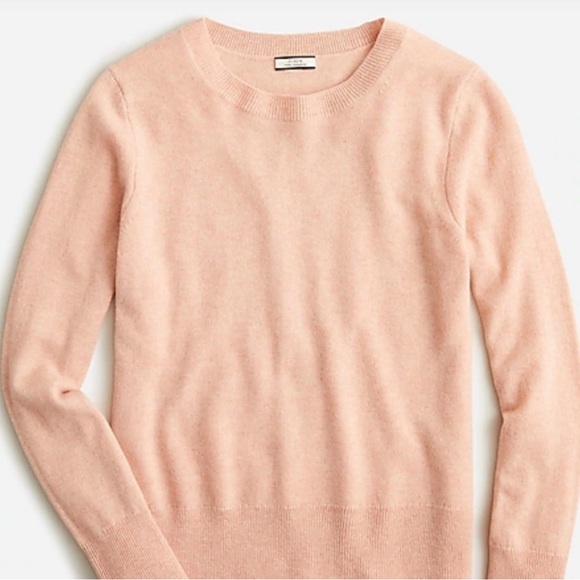 J. Crew - Cashmere Classic-Fit Crewneck Sweater (Blush) - Picture 1 of 5